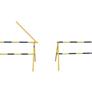 Yellow & Black Hard Barricading Gate Set - OPen